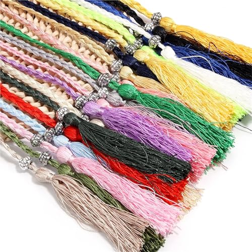 Rope Belts For Women 10Pcs Braided Tassel Belt Color Handmade Waist Belts for DIY Dress Decoration Accessories4