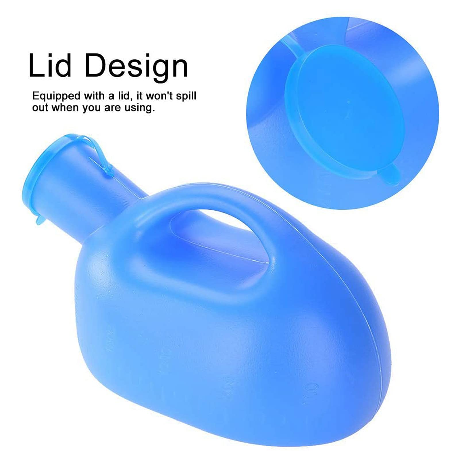 YNGJUENCP 2000ML Male Urinal,Portable Mens Potty,Pee Bottle Collector Travel Toilet (Blue)