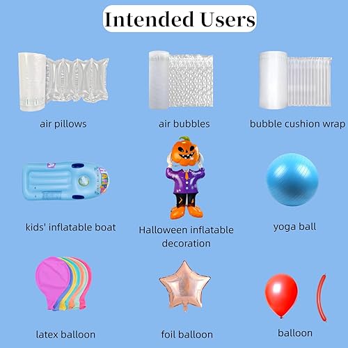 Miniatura 2 de Bomba de aire eléctrica para almohadas de aire inflables y rollo de envoltura de amortiguación de burbujas, pequeña bomba de aire portátil, máquina