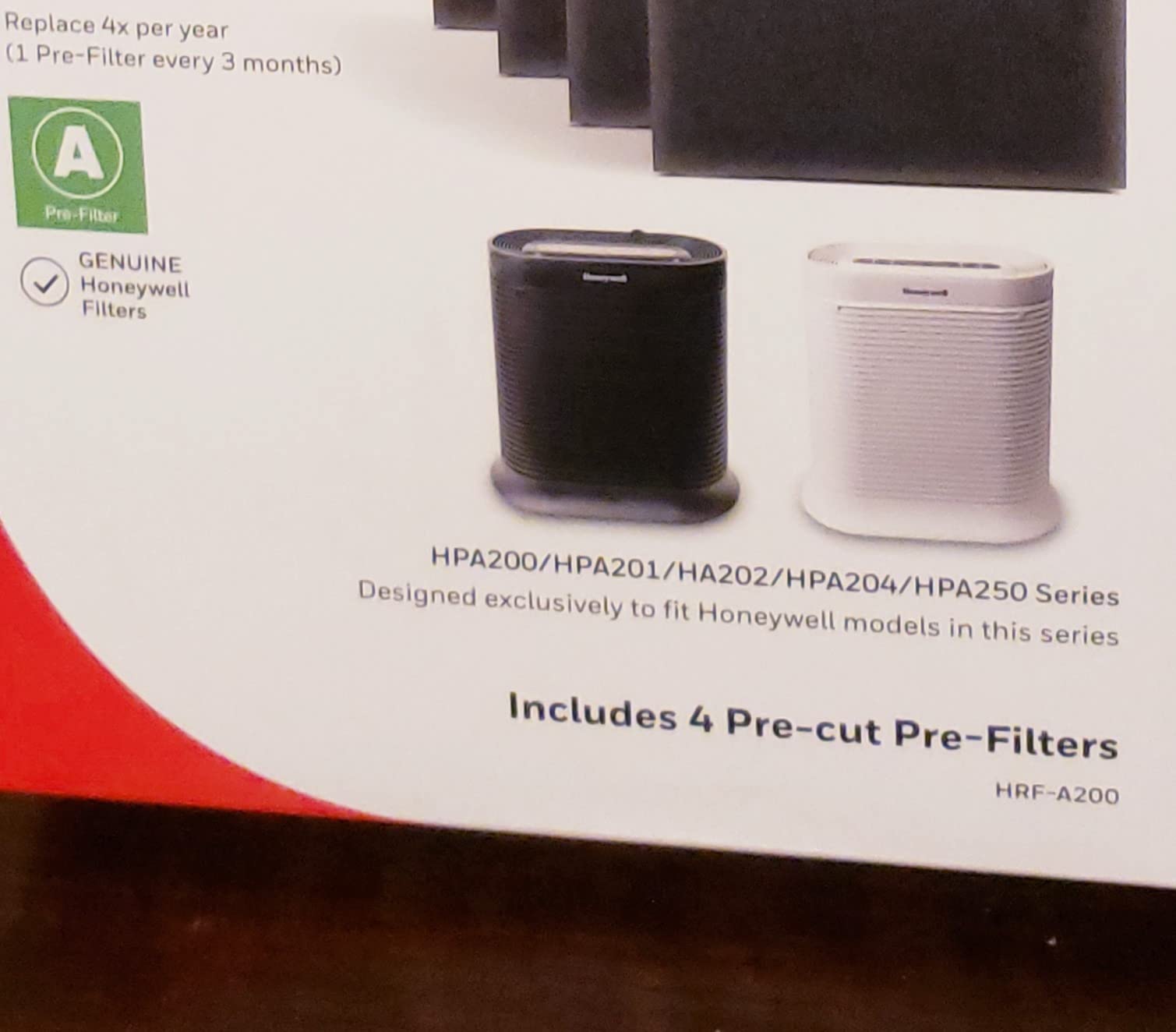 3/mo Finance Honeywell HRFA200 Air Purifier Pre Kit Filter, 4Pack