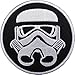 Toppa ricamata con maschera da casco Stormtrooper di Star Wars, termoadesiva e da cucire.