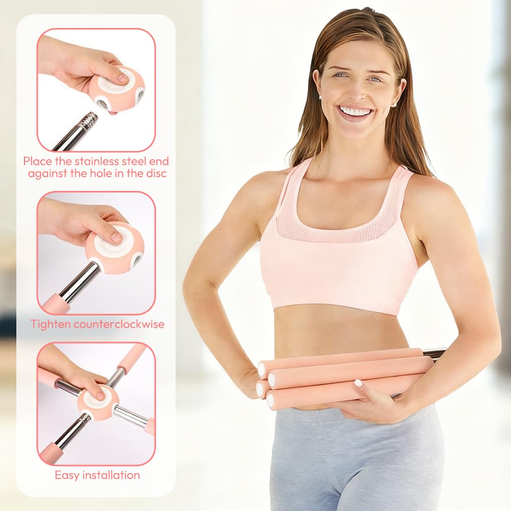 Bastone per yoga, correzione posturale, bastone da yoga, asta da ginnastica con nucleo in acciaio inox e schiuma, barra di correzione per yoga, per allenamento completo a casa, stretch, Sculpt
