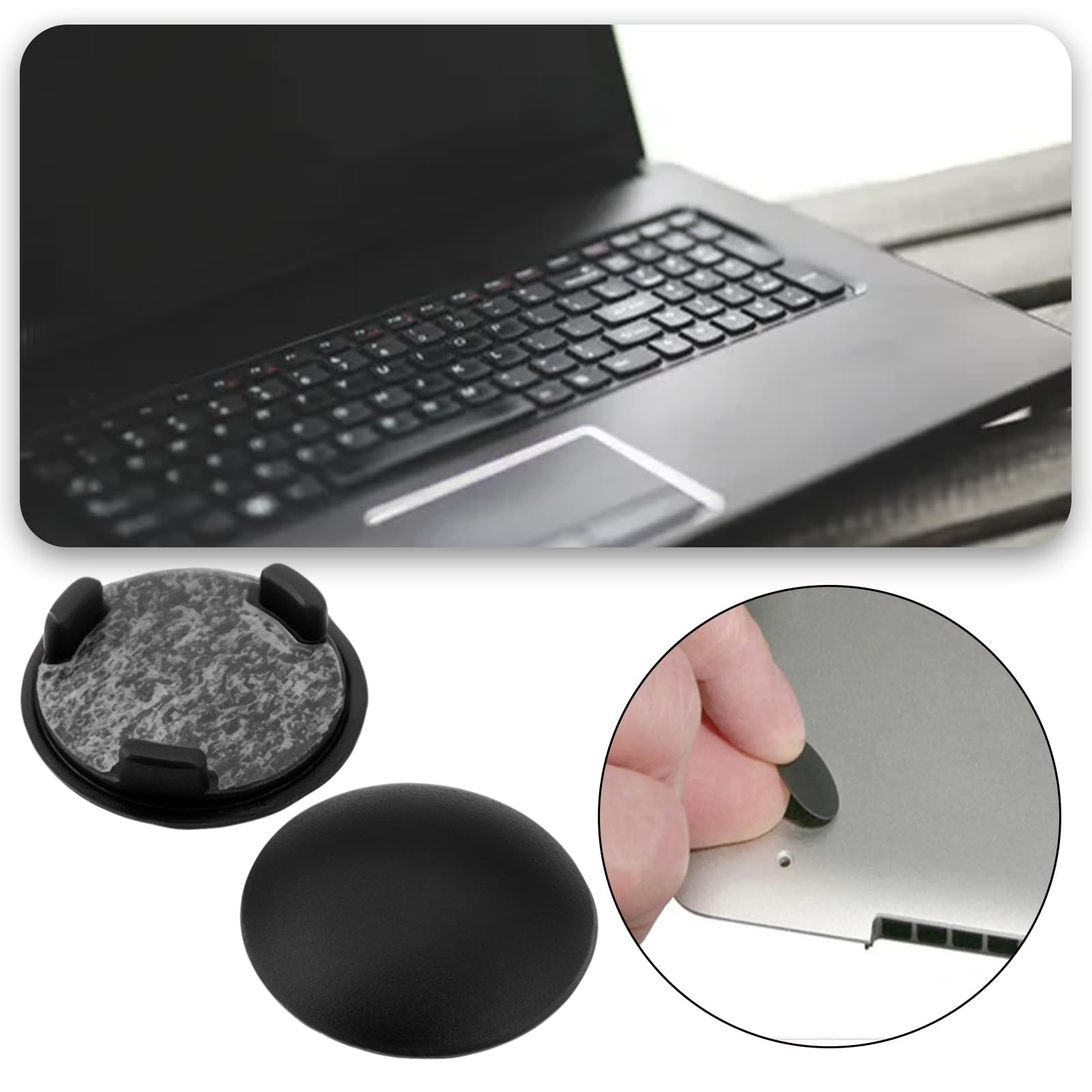 The Lord of the Tools 4 Piedini In Gomma Per Il Fondo Della Custodia Compatibile con Microsoft Surface Laptop 3 Compatibile con Laptop 4 Compatibile con Laptop 5 (nero)