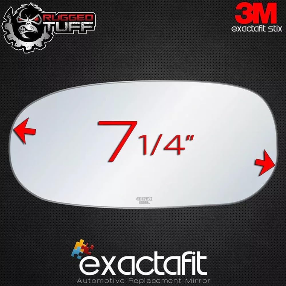 exactafit 8333L Driver Side Mirror Glass Replacement Repair Compatible With 1997 1998 1999 2000 2001 2002 2003 2004 Chevy Corvette