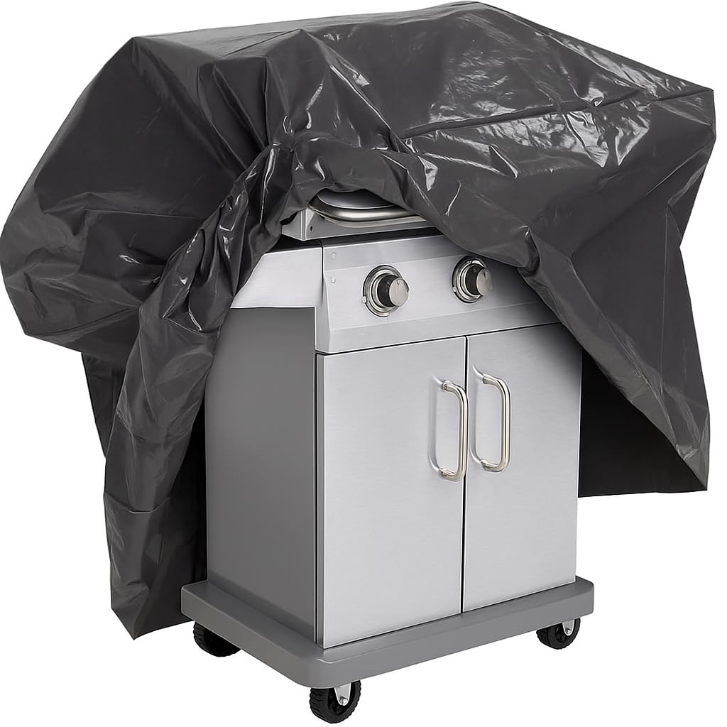 ALBERT AUSTIN BBQ Cover, Heavy Duty Barbecue Covers Waterproof, Windproof, Tearproof, UV Resistant - Fits Most Barbeque, Gas BBQ, Grill - With Storage Bag