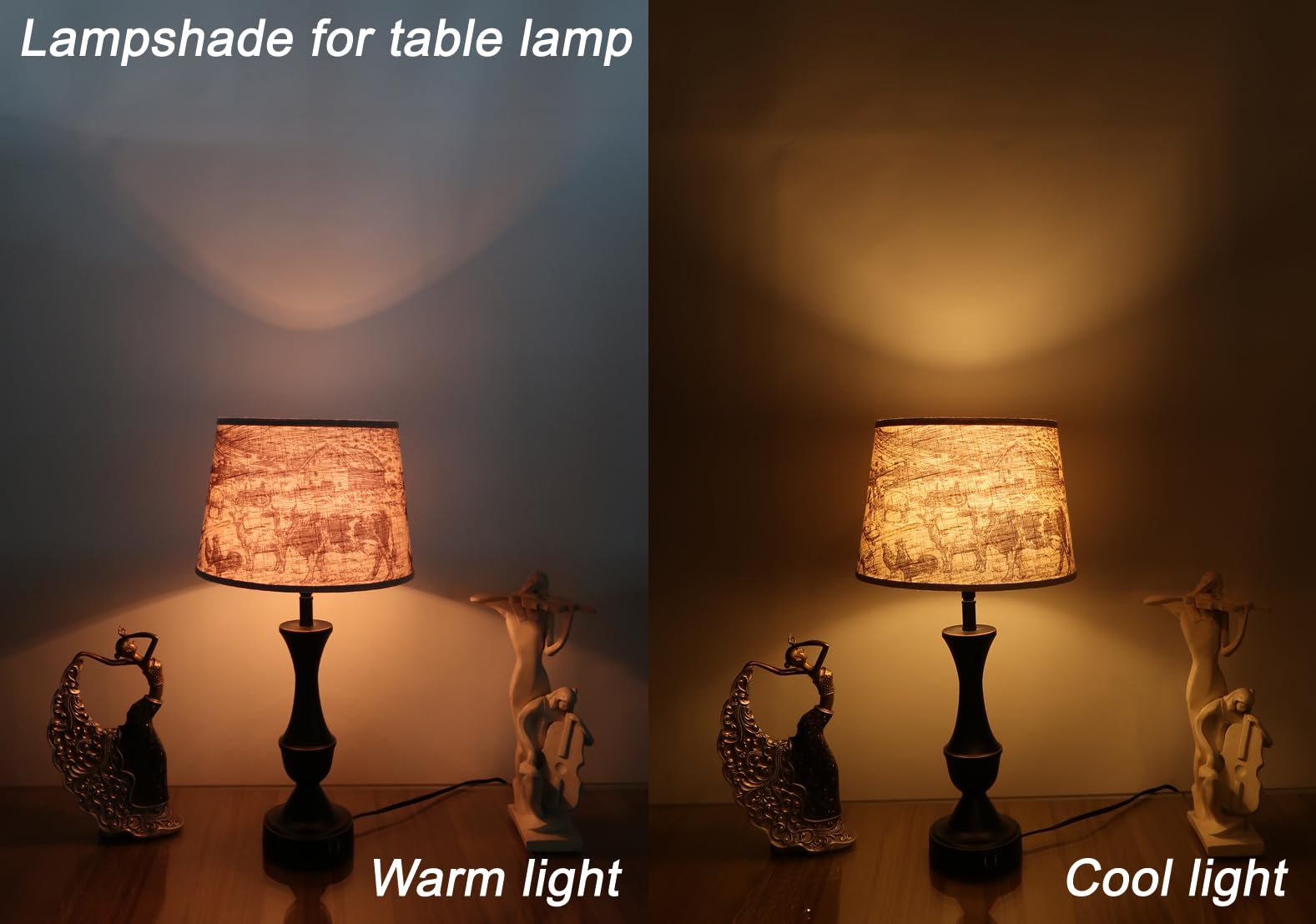 Double Empire Print Lampshade Set Of 2, Easy Assembly Lamps Shade