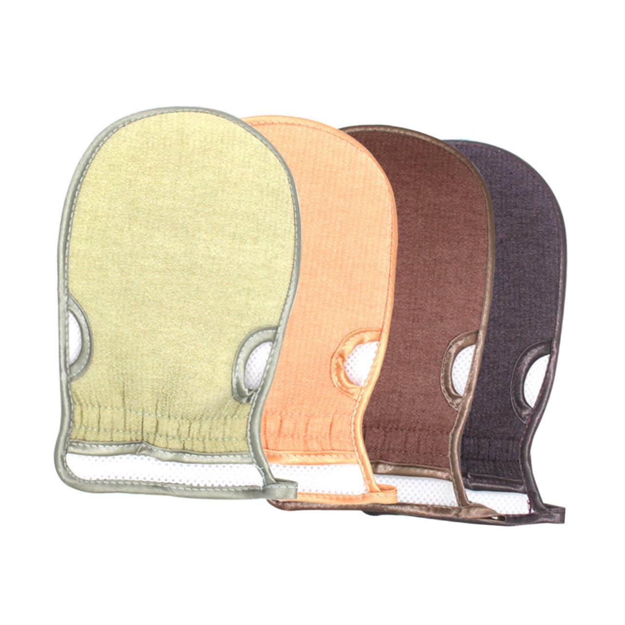 Housoutil 9 Piezas 2 Guantes Exfoliantes Para Exfoliación Corporal Guante Removedor De Piel Muerta Tarjetero Rosa Guantes Exfoliantes De Doble Cara Tómate Un Baño Agente De Mudanzas Amantes