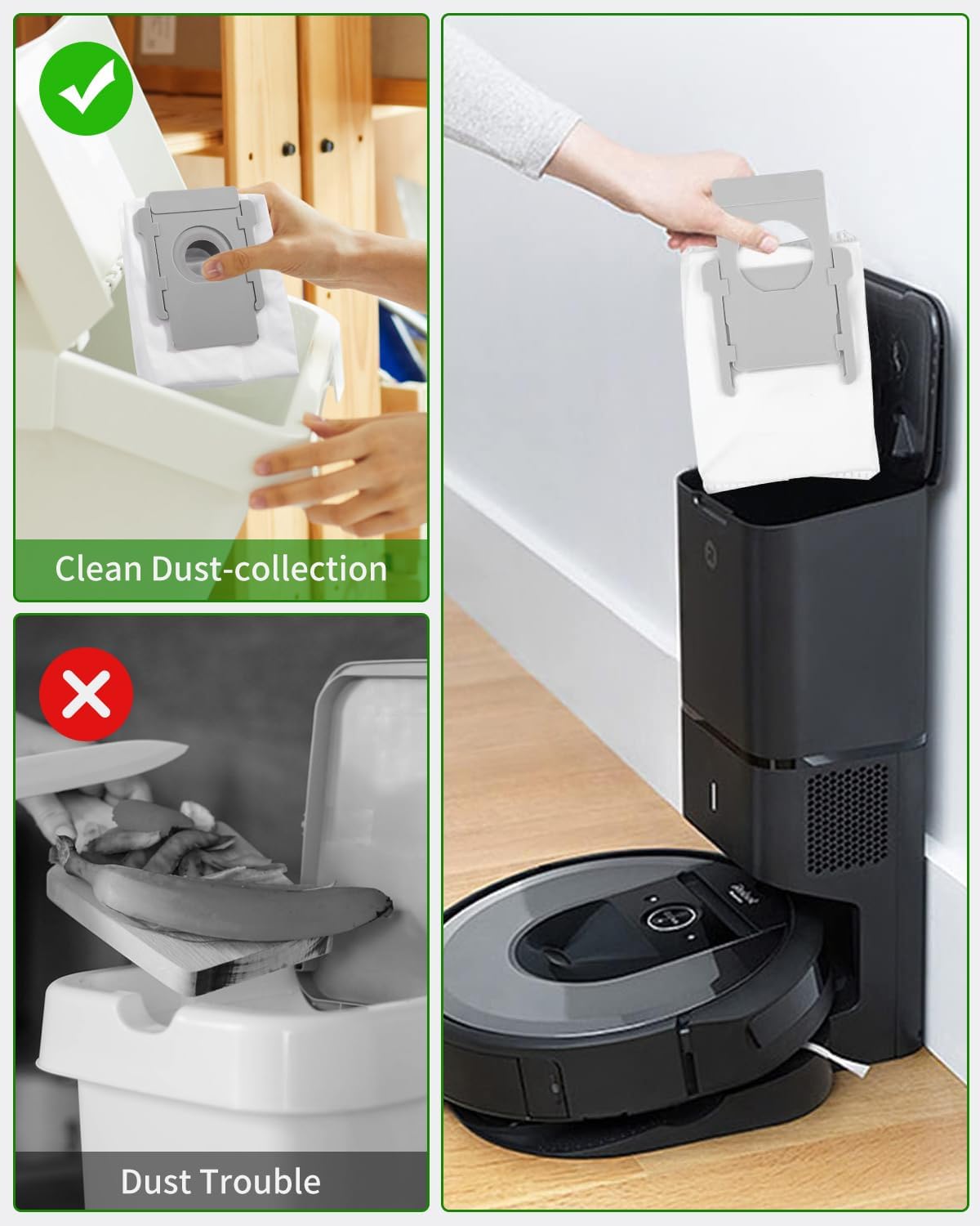 12 Sacchetti Aspirapolvere per iRobot Roomba i7 i7+ i7 Plus 12 Sacchetti Aspirapolvere per iRobot Roomba i7 i7+ i7 Plus