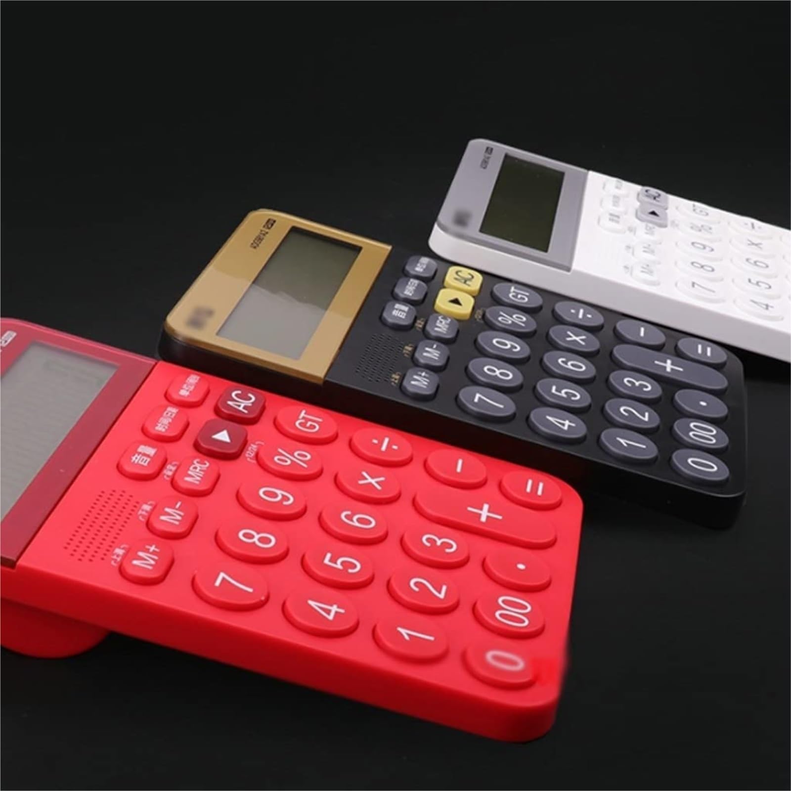 Calculatrice Calculatrice De Type Voix Prononciation Petite Calculatrices Électroniques Professionnelles Bureau Office(Rot)
