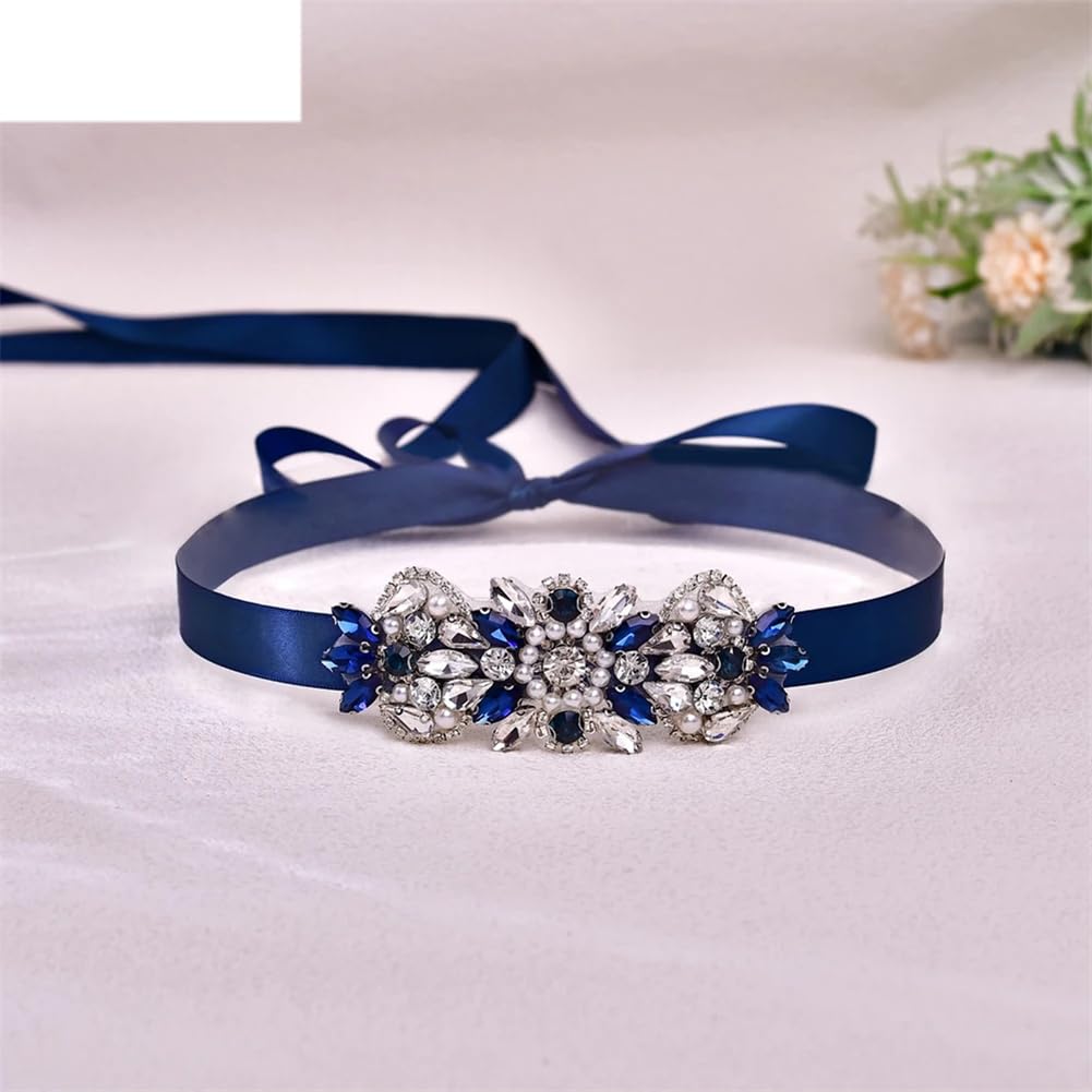 Cinturón de boda con perlas de diamantes de imitación, accesorios de decoración de disfraces, banda de novia