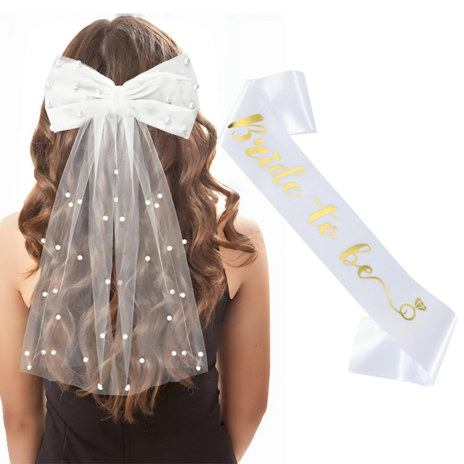 Trendy Bridal Party Sash Gorgeous Wedding Celebration Shoulder Bridal Event Polyester for Wedding