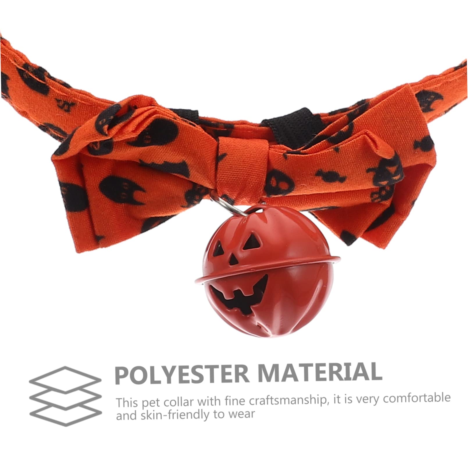 Happyyami 5pezzi Collare Decorativo Per Cani e Gatti Stile Halloween e Rimovibile Accessorio Festivo Per Animali Domestici Con Design Fantasma e Zucca Per Feste e Foto