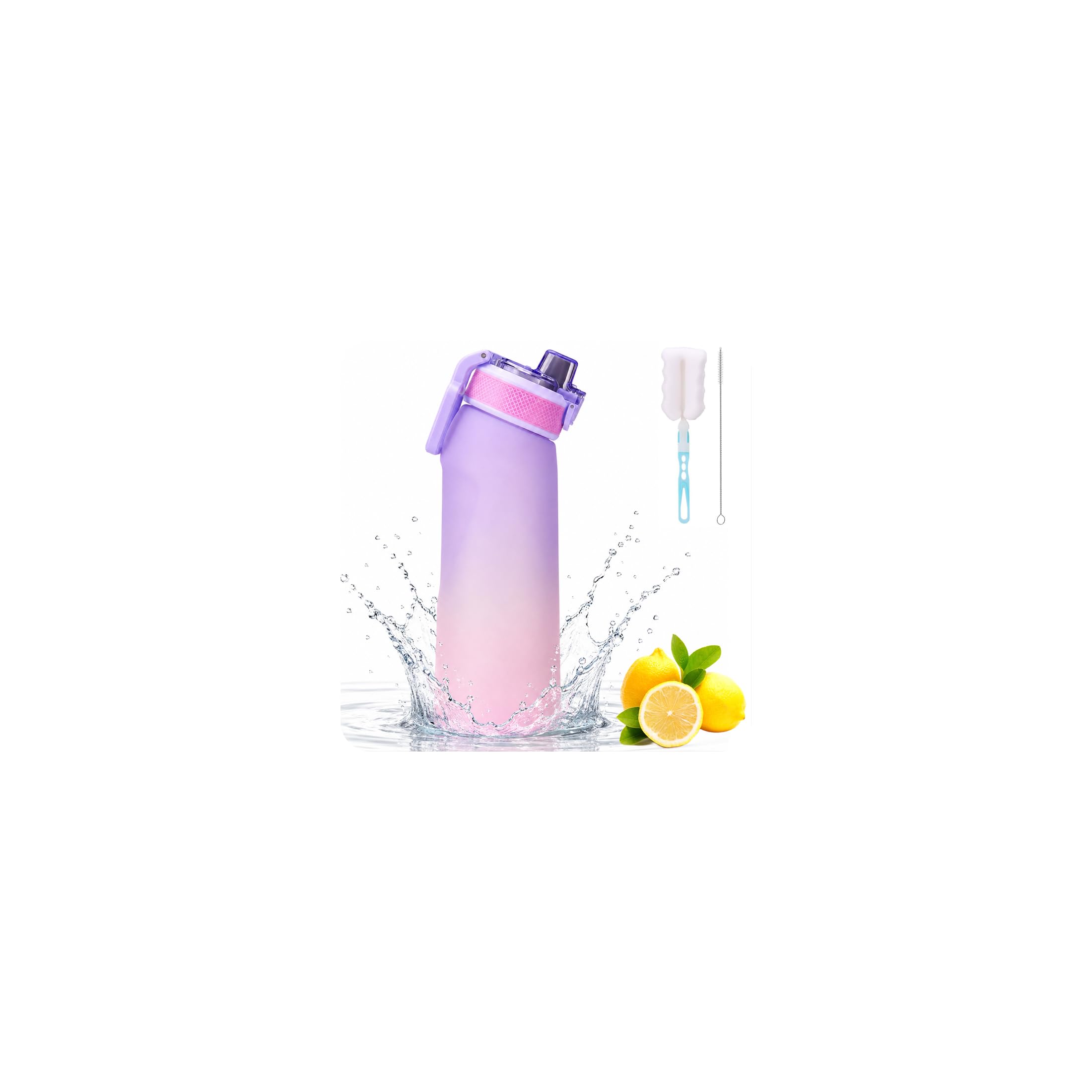 Water Bottle With Straw 650ml , BPA Free Leak Proof Cup For Adults & Kids One-Touch Opening, Hygienic Flip Lid, Carry Handle & Secure Lock, Dishwasher Safe, Ideal For Sports, Travel & Daily Use