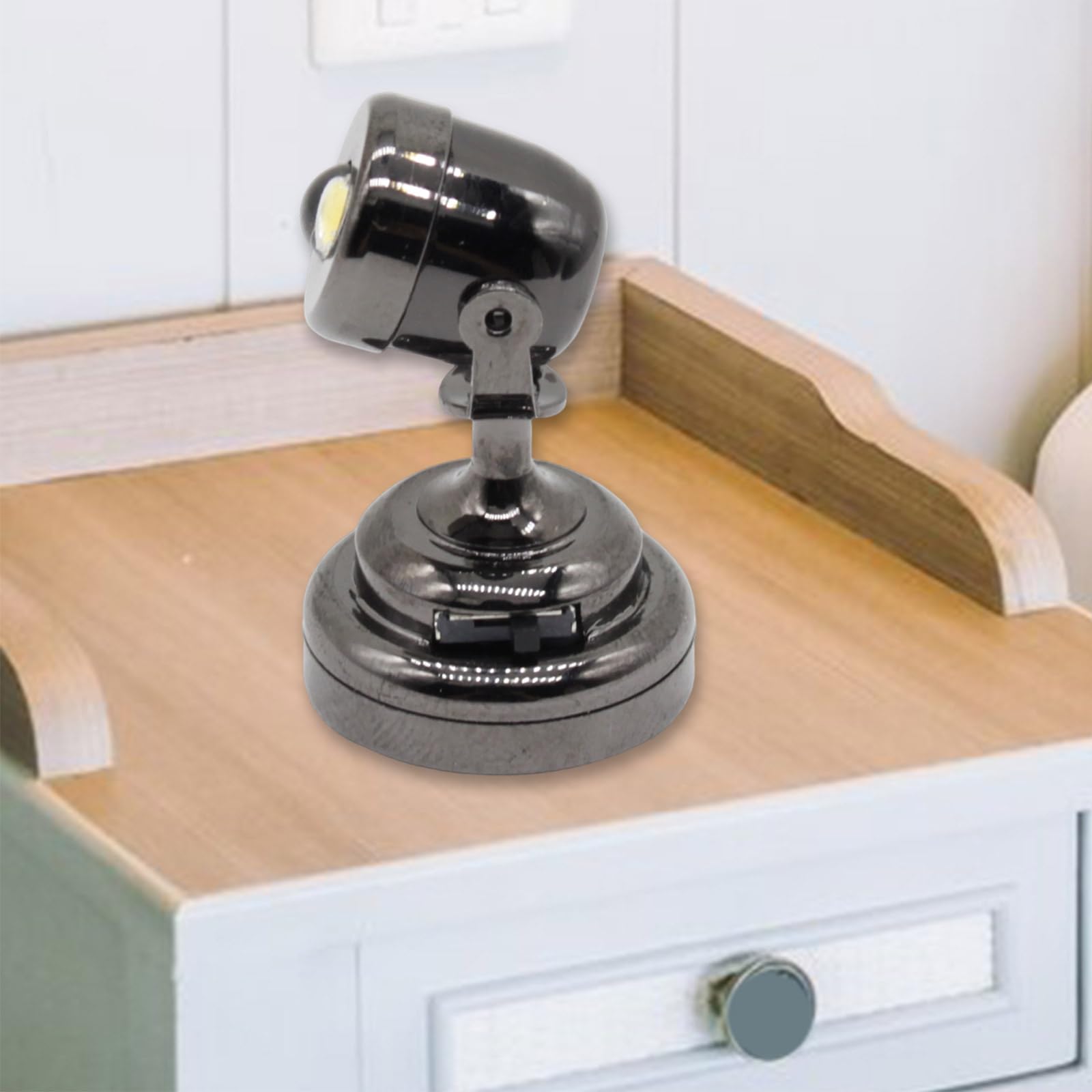1/12 Scala Miniatura Faretti Per Dollhouses Con LED Batteria Luce E Metallo Corpo Faretti per Soggiorno Visualizzazione