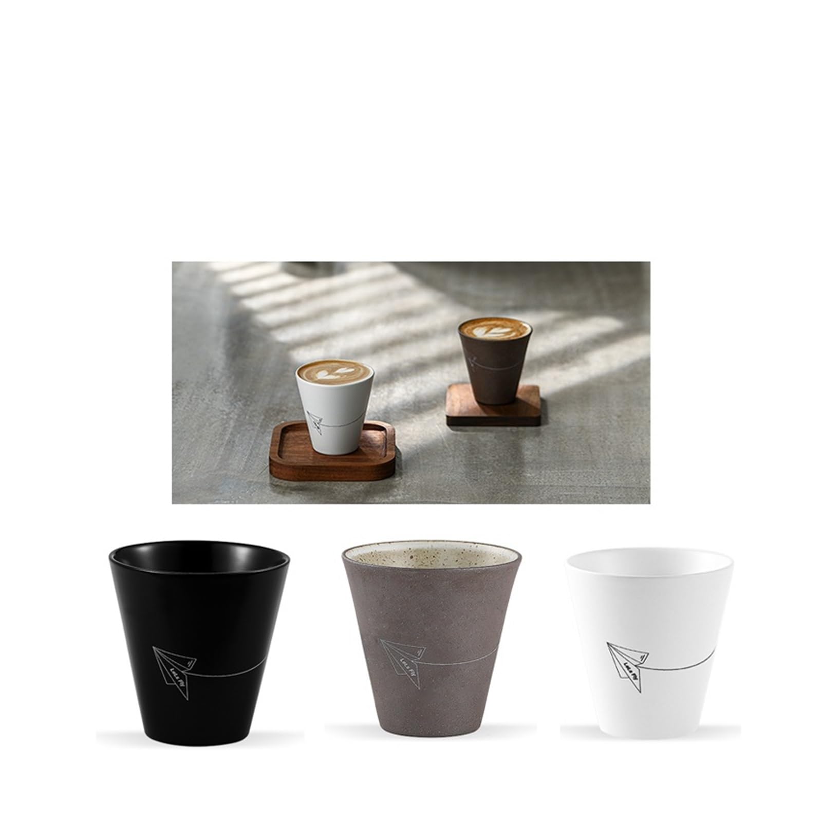 Amazon.com: 120ml Ceramic Coffee Cups Set Delicate Espresso Wine Mugs  Dishwasher and Microwave Safe Home Barista Accessories (Size : 120ml, Color  : 3pcs Grey) : Home & Kitchen