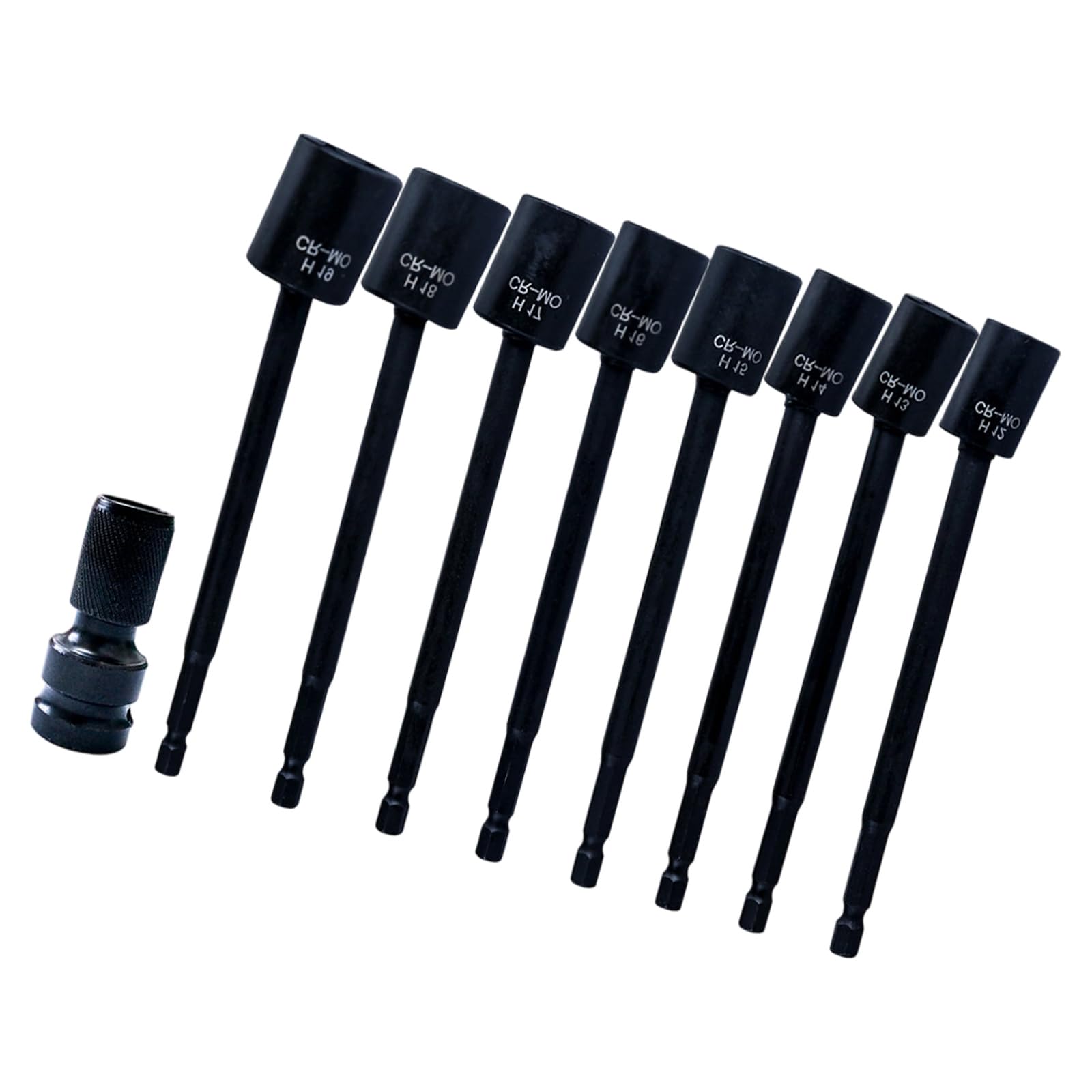 Sturdy 360 Degree Rotating Sockets Adapters Set 8PCS Delicate Design Suitable with Multiple Sockets Size and Power Tool Ergonomic Extension Set