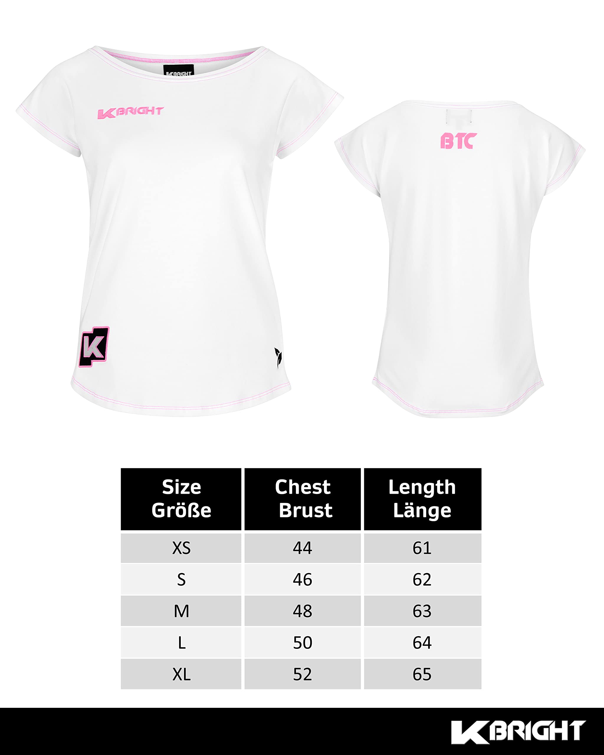 K-BRIGHT Camiseta de Mujer | Algodón orgánico de Primera Calidad - Fabricada en Europa - Vegana| Sostenible. Fair. Deportivo.
