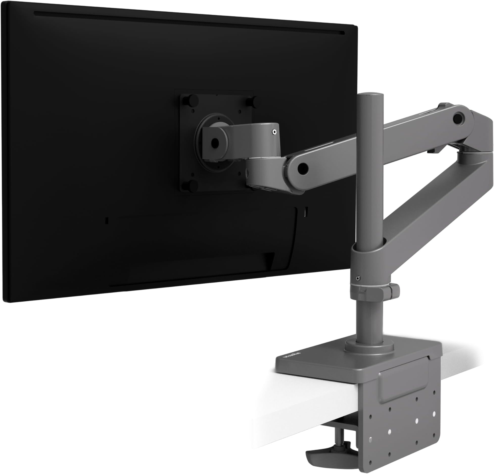 Upgraded LX Pro Premium Monitor Arm, Single Monitor Desk Mount – fits Flat Curved Ultrawide Computer Monitors up to 34 Inches, 4 to 22 lbs, VESA 75x75mm or 100x100mm – Tall Pole, Dark Grey