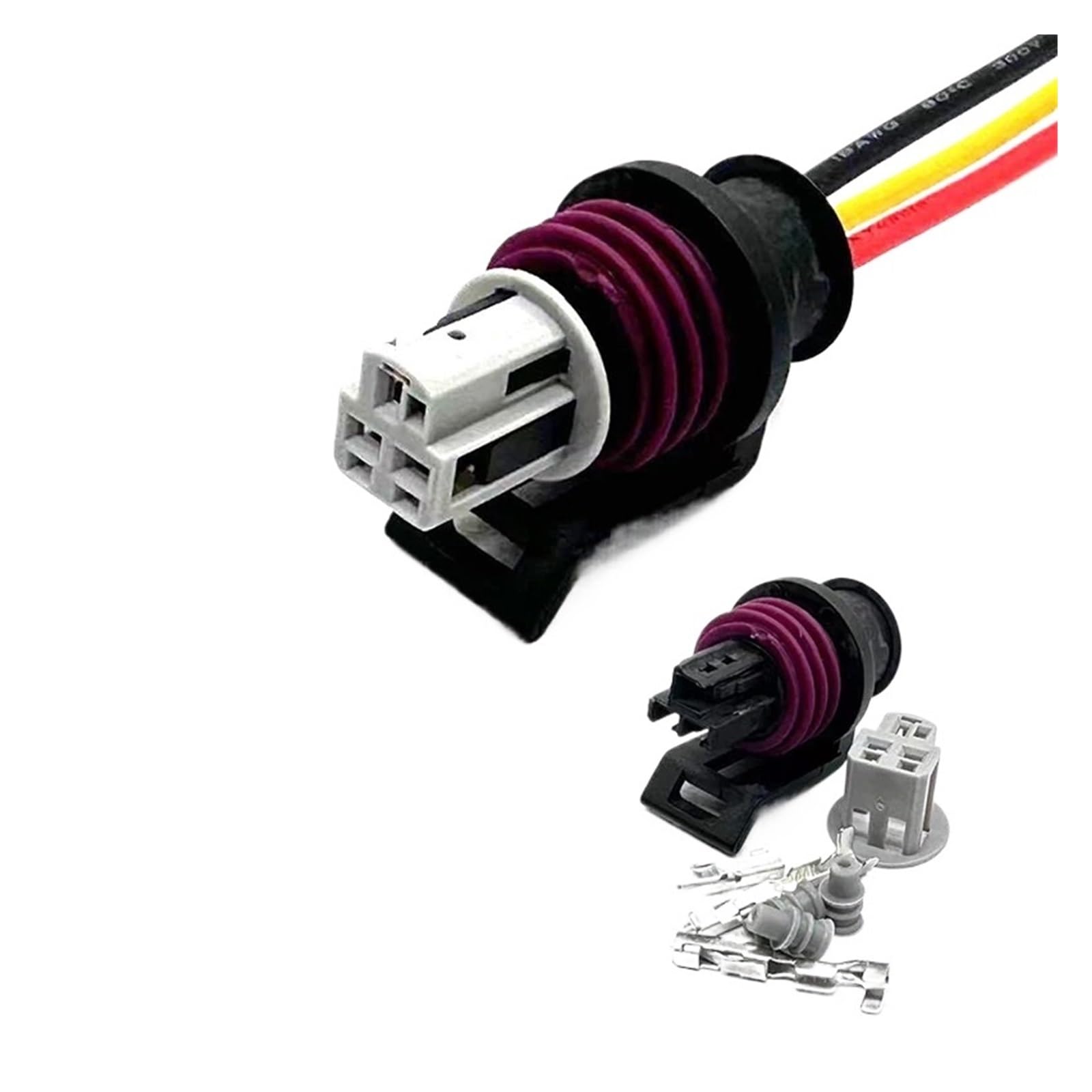 1-20 Set 3 Pin LS TPS MAP GT150 Femmina Maschio Automobile Connettore Sensore Acceleratore Connettore 15397275 15397149(Lavender,5 Sets)