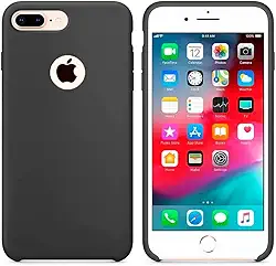 Case Capa Capinha Silicone Aveludado pra iPhone 7 Plus e 8 Plus Cinza Escuro