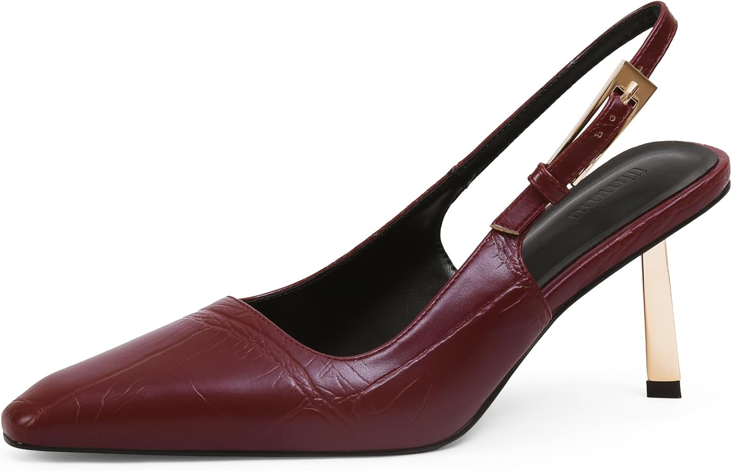 iiimmu Slingback Heels for Women 3.5 in / 4 in Kitten Heel Closed Toe Pumps Dress Shoes