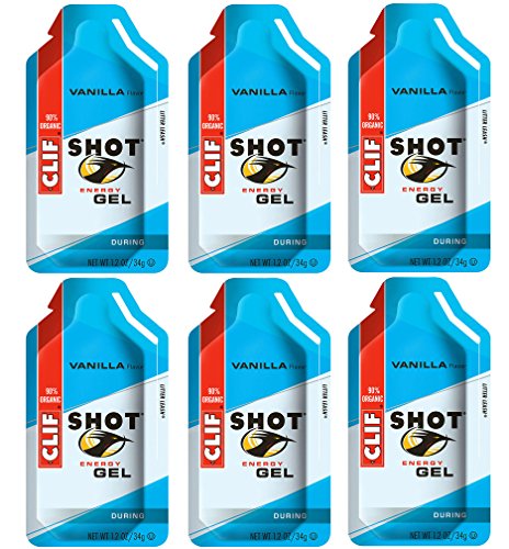 Clif Shot Gel - Vanilla - 6 Pack (6 x 1.2oz Packs)