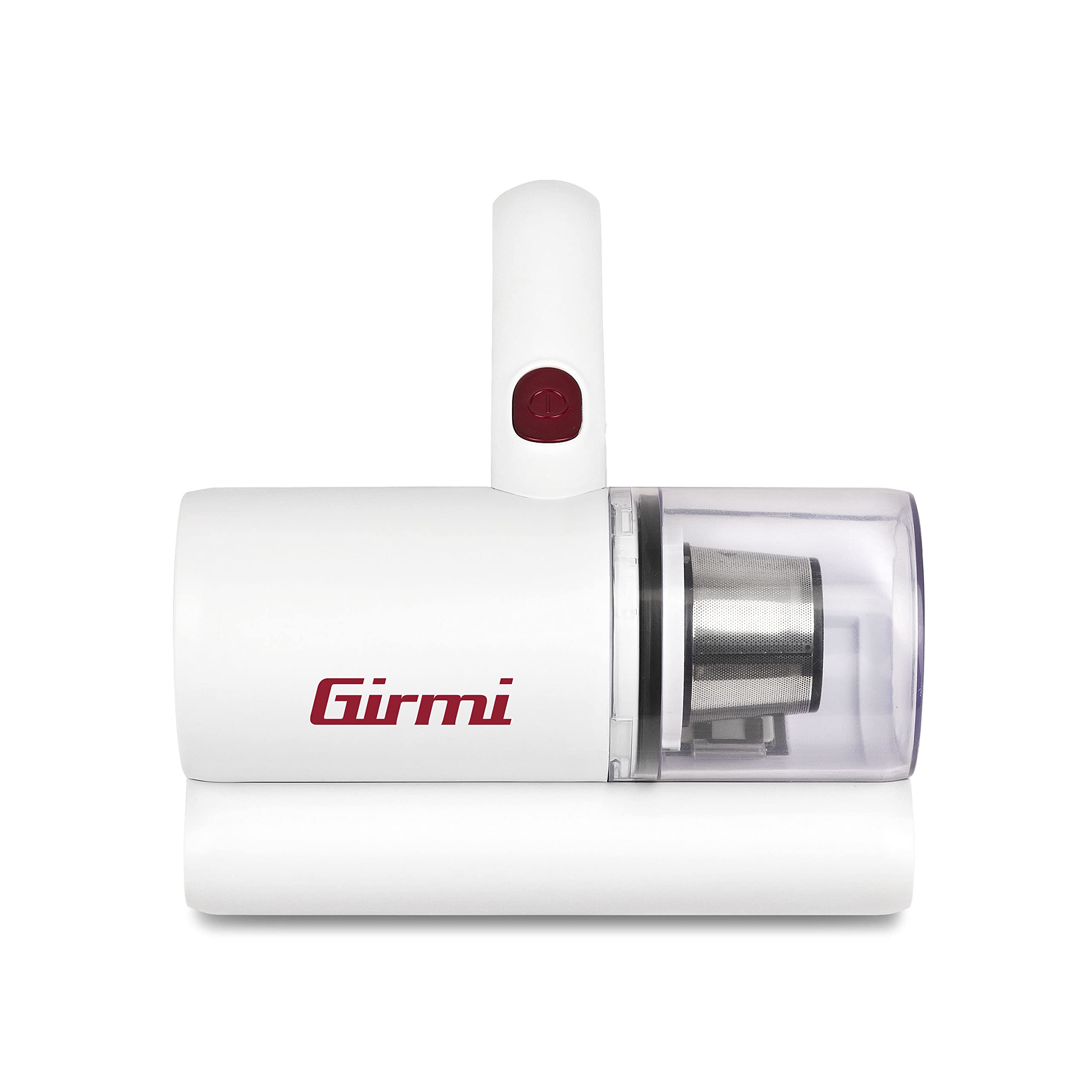Girmi AP21 Battimaterassi, Aspiratore Anticari, Luce UV sterilizzante, Filtro HEPA, Cuscinetti VibraWave, Basso consumo 300W, Alta Potenza 10 kPa, Rimuove fino al 99% di allergeni e batteri, Bianco