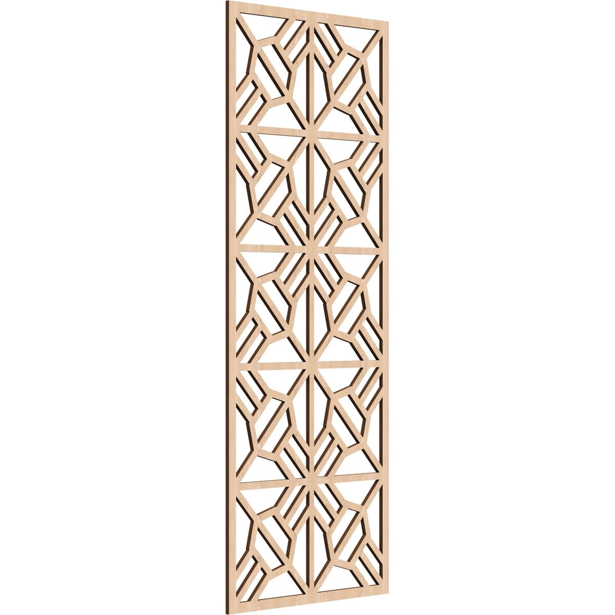 25 3/8"W x 64 3/8"H x 3/8"T Auburn Decorative Fretwork Wood Wall Panels, Red Oak