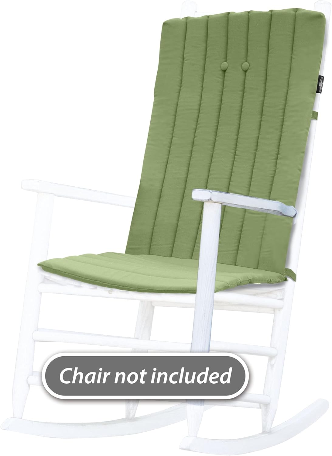 JCA All-Weather Patio HIGHBACK Chair seat  Cushion  with Quick Drying Olefin Fabric & high Density Filler for Your Chair-Chair not Included (Patio Green)