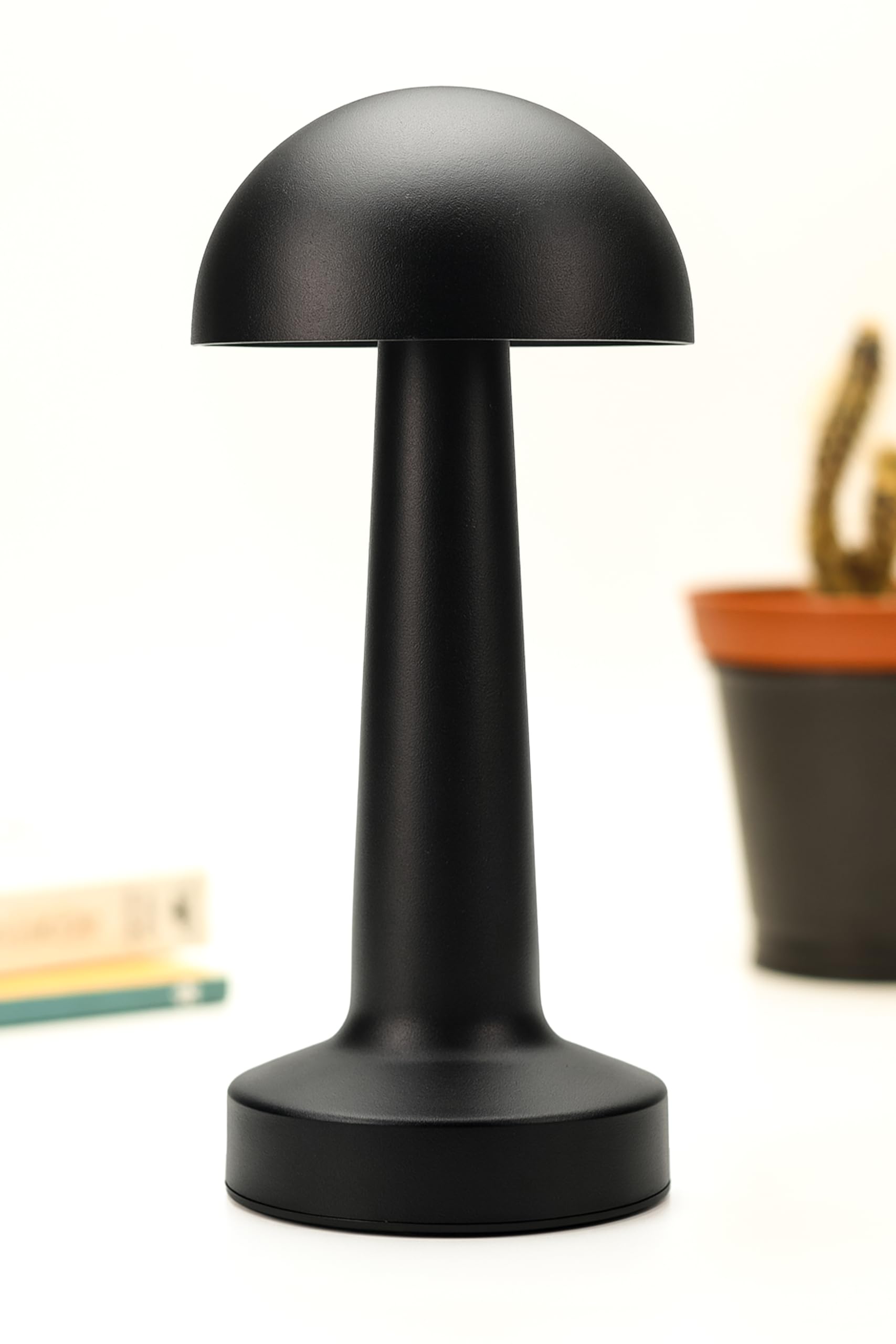 Şarjlı Mantar Masa Lambası Metal Dokunmatik 3 Işık Parlaklık Ayarlı Gece Masa Üstü Lamba…