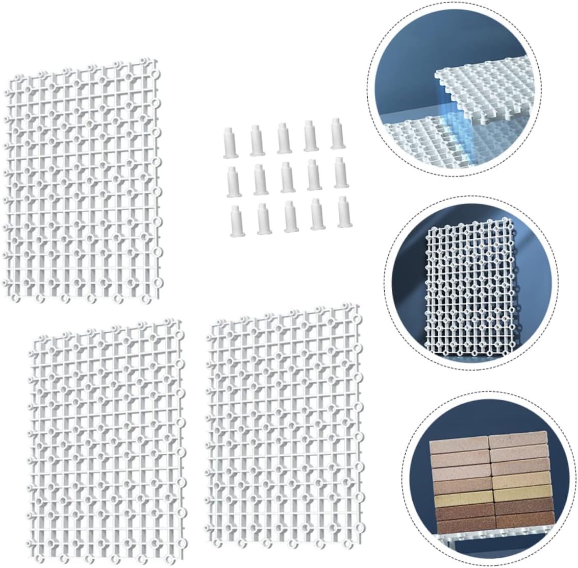 Fish Tank Divider Plate Plastic Grid Isolation Tray for Aquarium Bottom Includes 15 Support Feet for Fish Tank Separation