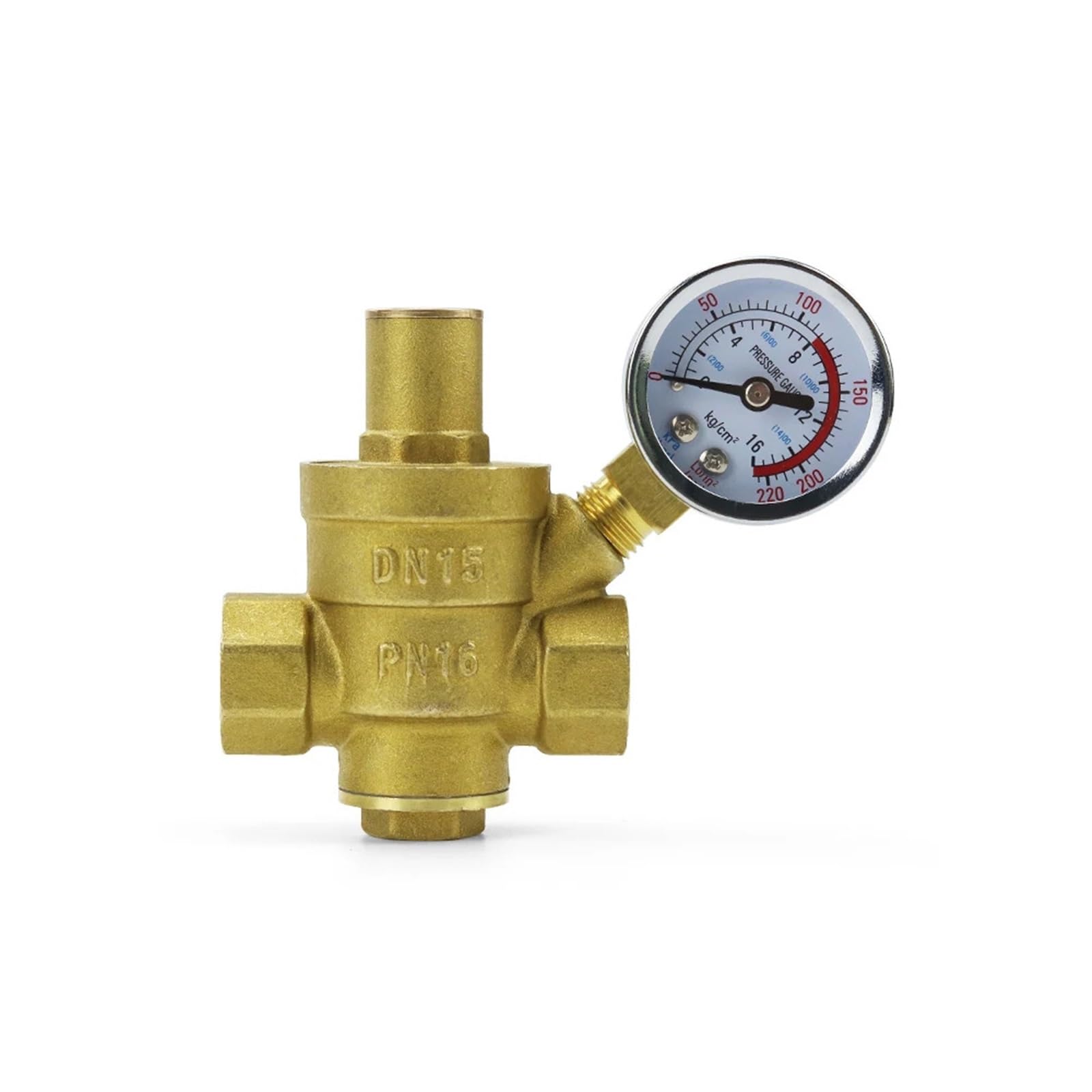 Régulateur De Pression 1/2" 3/4" 1" 2" Male/Female Thread Brass Tap Water Pressure Reducing Maintaining Valve DN15/DN20/DN32/DN50 Adjustable Relief(DN32 Female)
