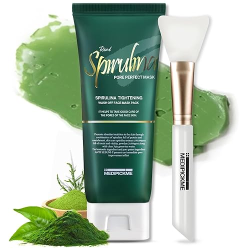 MEDIPICKME Real Spirulina Pore Perfect Mask 3.53 oz.clay máscara, máscaras faciales cuidado de la piel, arcilla de bentonita, desintoxicación de