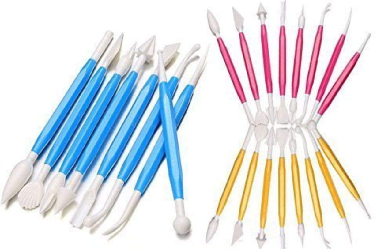 Ochtend ® Sculpting Plastic Tool kit Fondant Cake Flower Decorating Clay sugarcraft 8 Double Sided Tools (Color as Available) 4