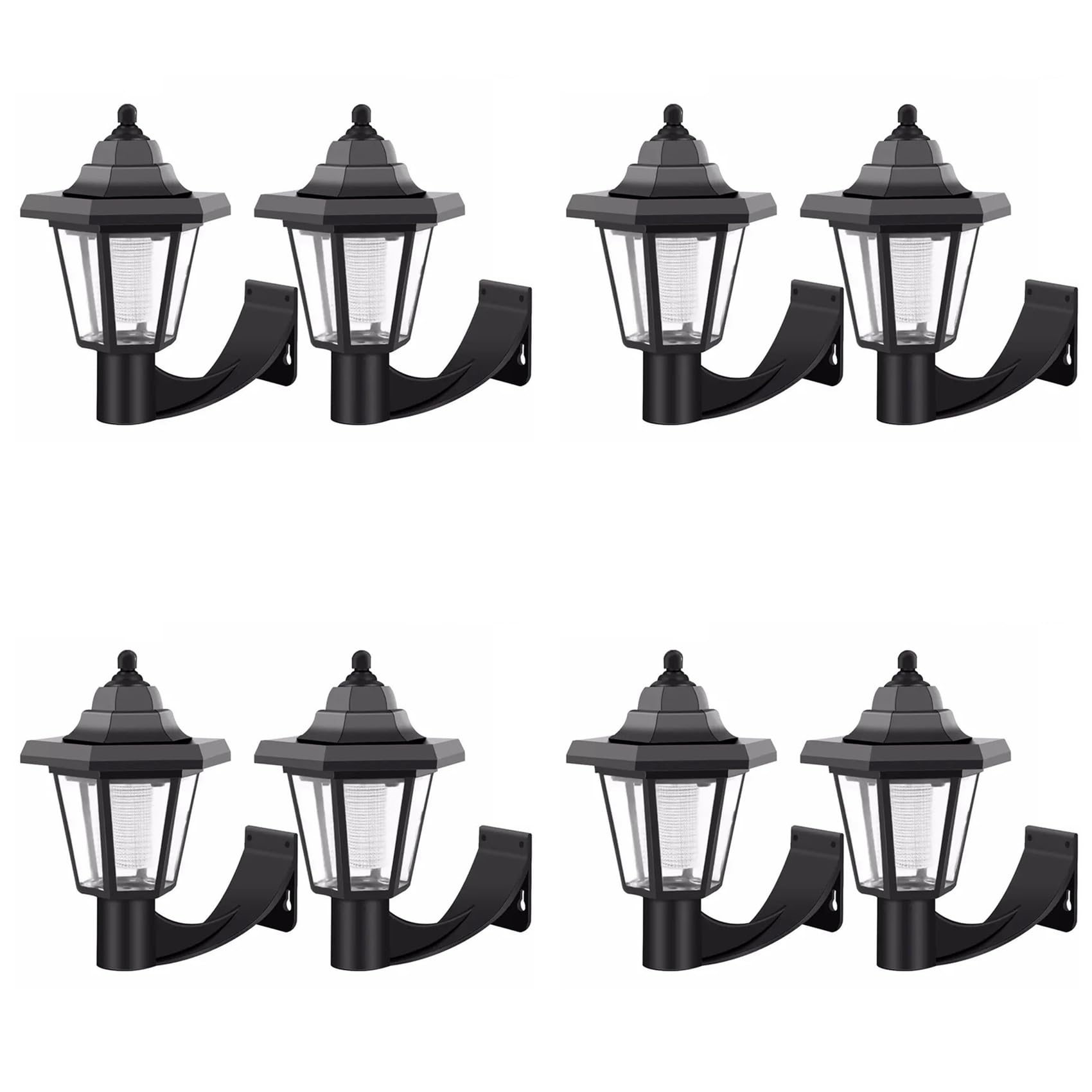 Hndhbfgrt 8PCS Solar Decks Lights Fence Post Solar Lights for Patio Pool Stairs Step and Pathways Weatherproofs LED Decks Lights