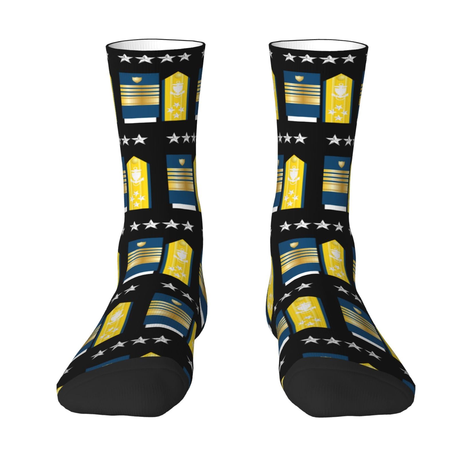 SIYTUAU Uscg O-10 Insignia Socks For Women Men Cushion Athletic Crew Socks Casual Wicking Socks