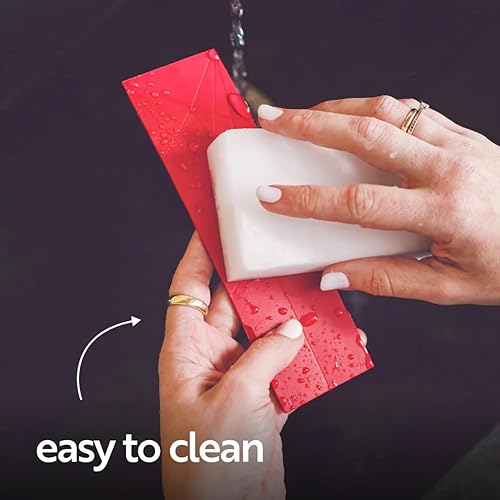 Miniatura 6 de POLYGONS Cucharas medidoras plegables 3 en 1  2 cucharas con 6 tamaños diferentes (rosa)