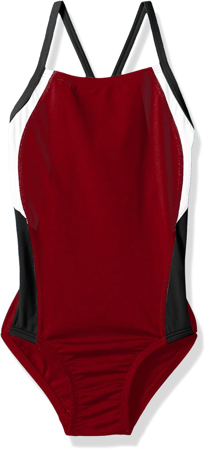 Speedo Girls Swimsuit One Piece Endurance+ Cross Back Solid Youth Team Colors