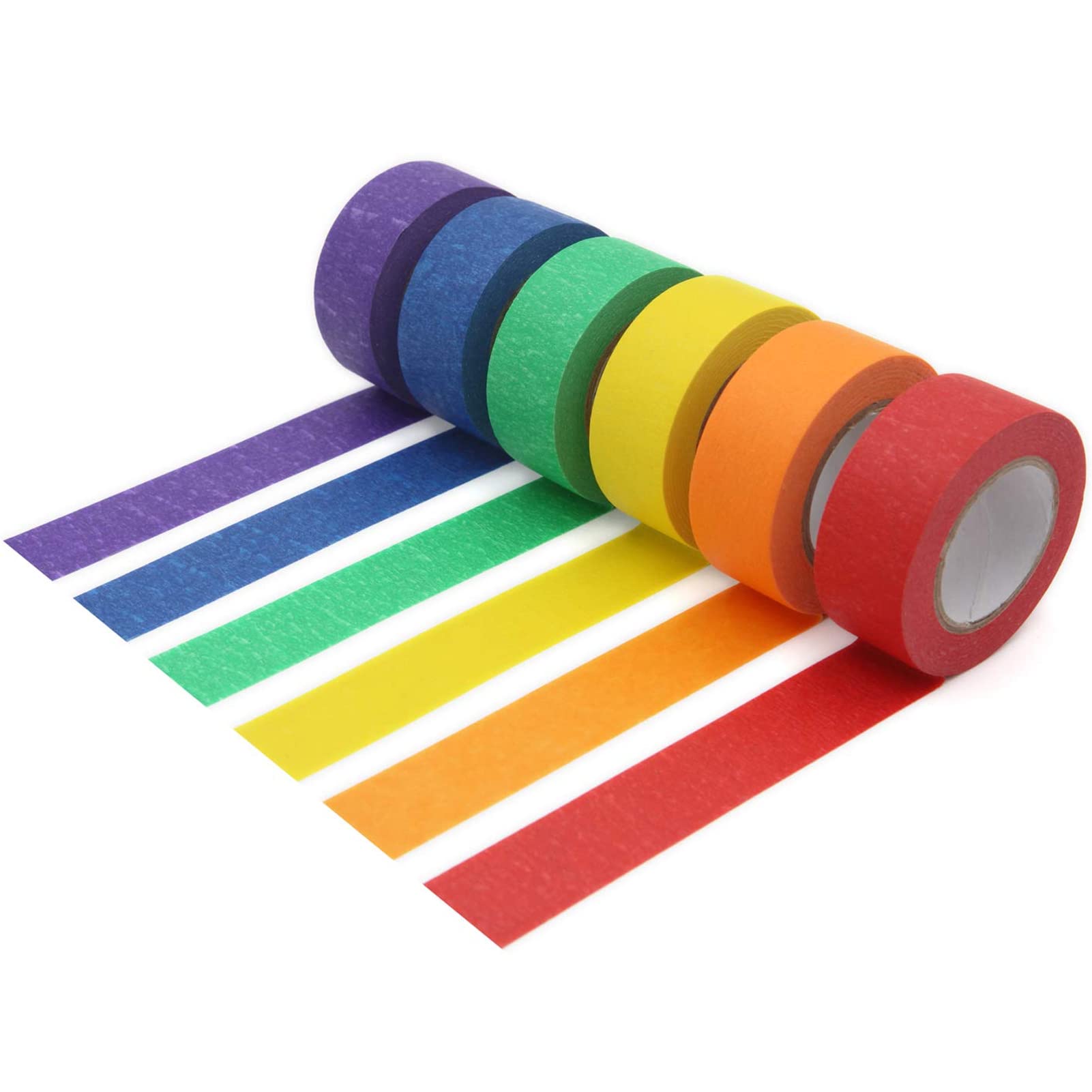 Beauenty Colorful Masking Tape for Kids, 6 Rolls-20MM X 20M, Writable DIY Arts Craft Tape, Easy Tear Tape for Handicrafts, Painting, Scrapbooking, Labeling and Color-Coding