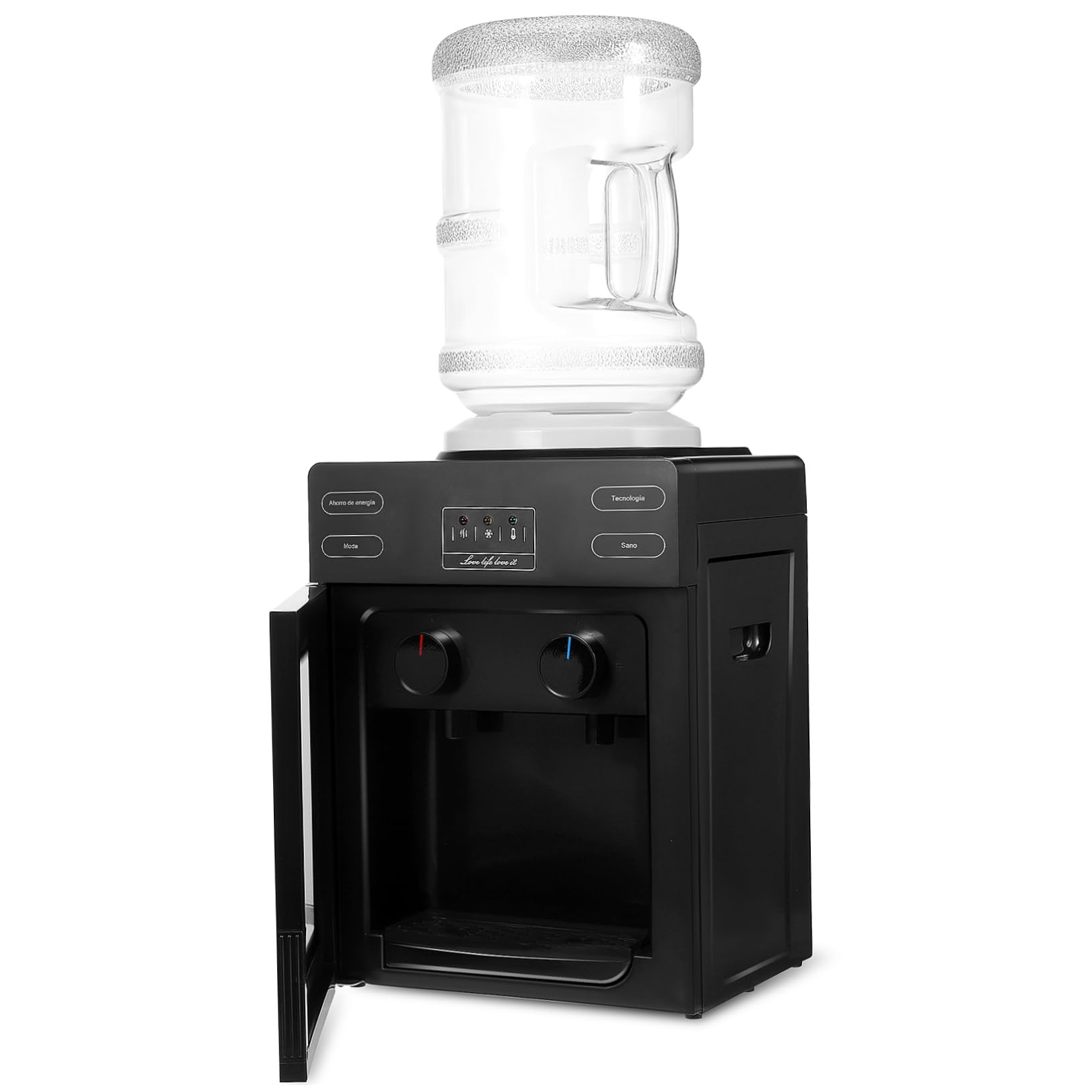 Holibanna Top Loading Water Cooler Dispenser Compact Water Dispenser for Countertop Use Easy Access Dual Knobs for Home and Office Hydration Needs