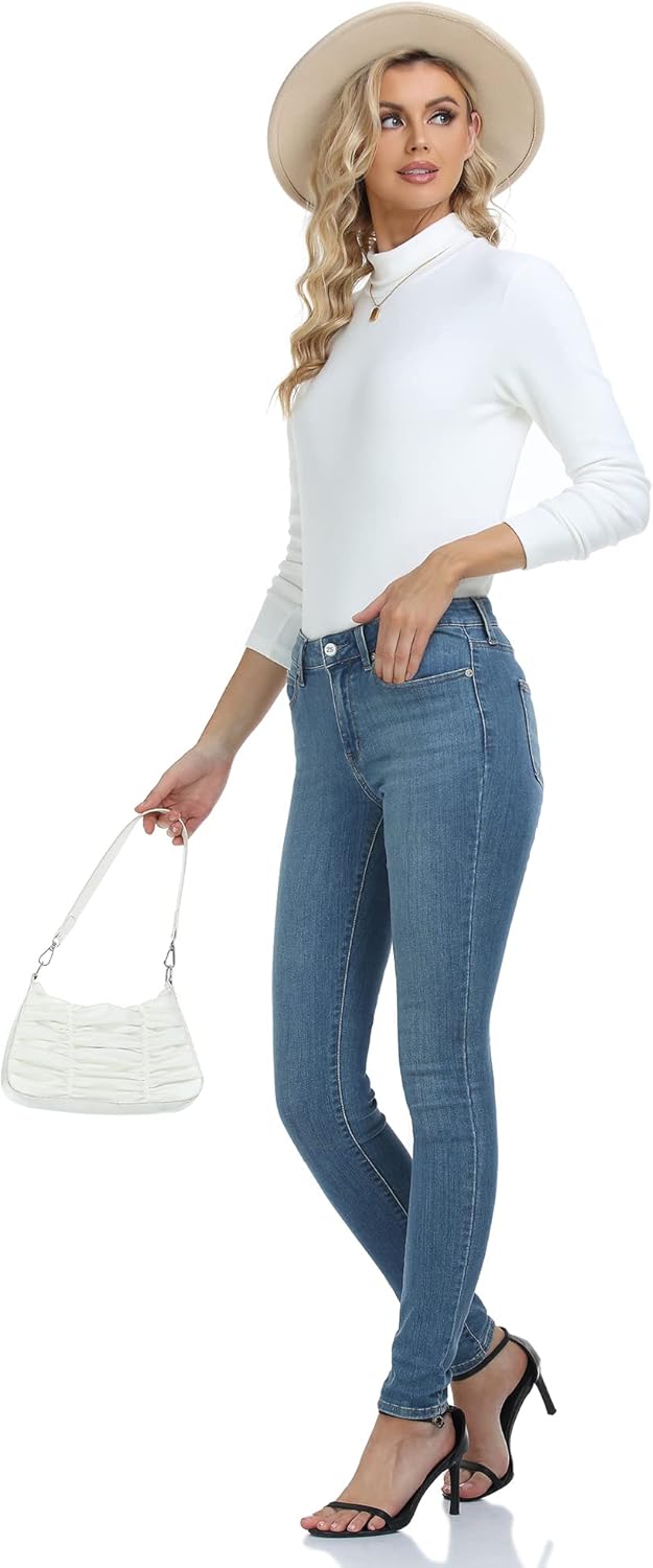 CUNYI Women's Turtle Neck Shirt Long Sleeve Thermal Tee Cotton Tops for Women - Image 6