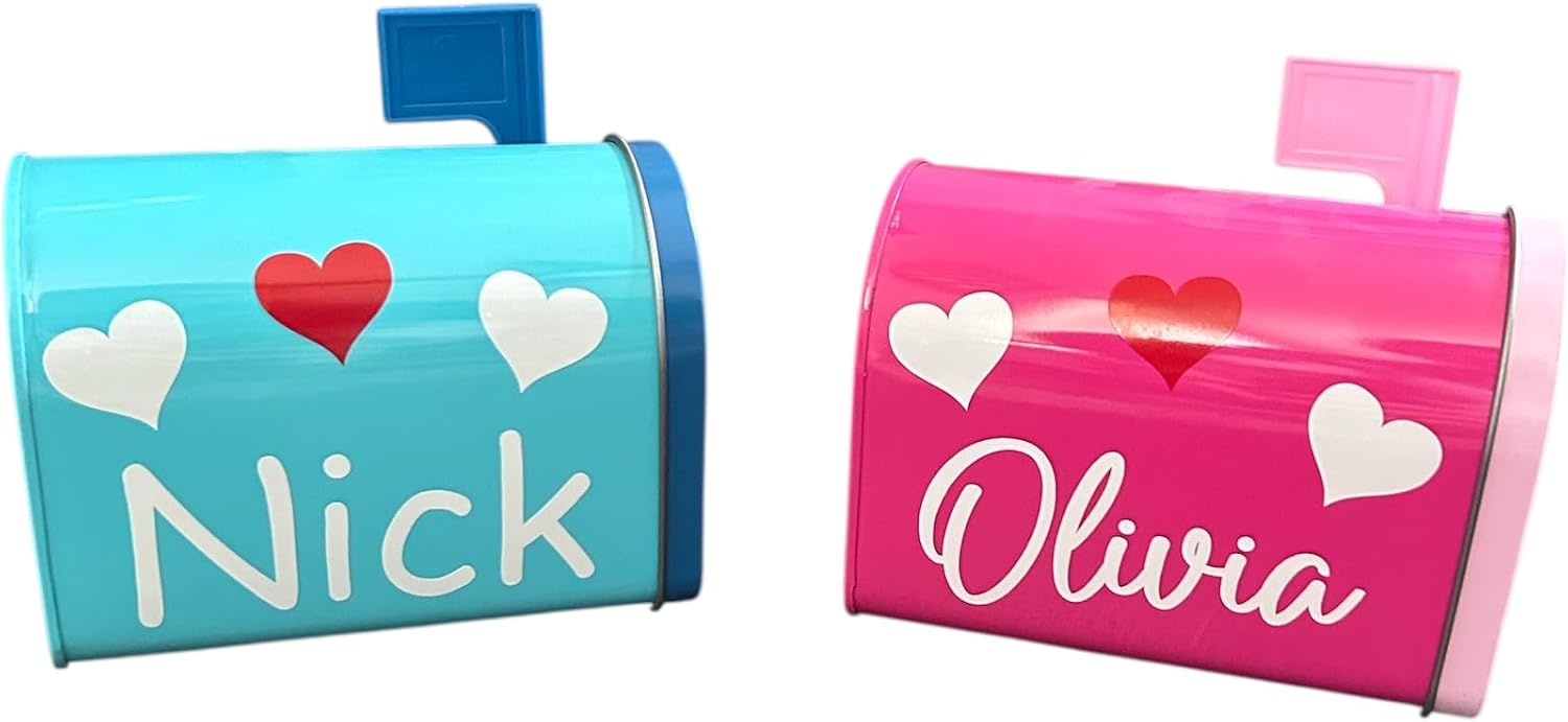 Personalized Custom Valentines Day Plastic Mailbox - Kids