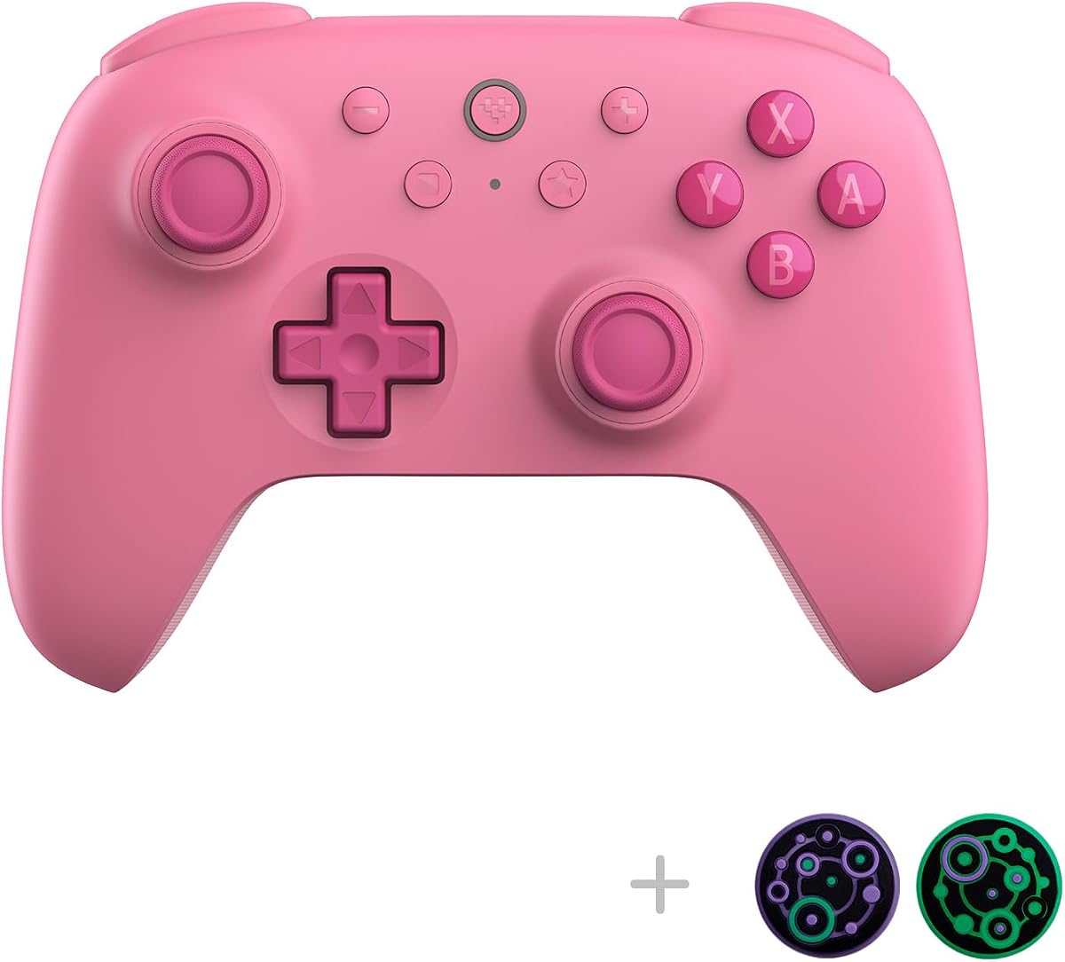 Controlador Bluetooth 8Bitdo Ultimate 2C para Switch/Switch 2 - Rosa | Joysticks de efecto Hall, parachoques L4/R4 reasignables, control de movimiento de 6 ejes, vibración retumbante y función turbo