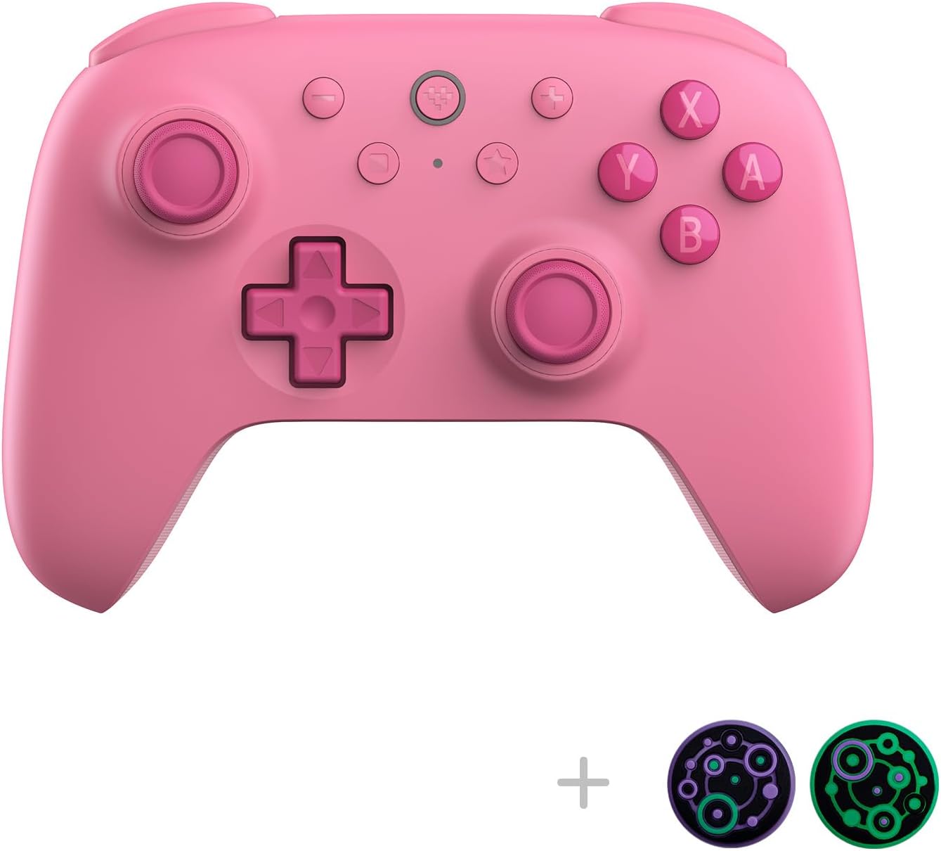 8Bitdo Ultimate 2C Hall Effect Joysticks Bluetooth Controller with Remappable L4/R4 Bumpers, 6-axis Motion Control, Rumble Vibration and Turbo Function for Switch (Pink)
