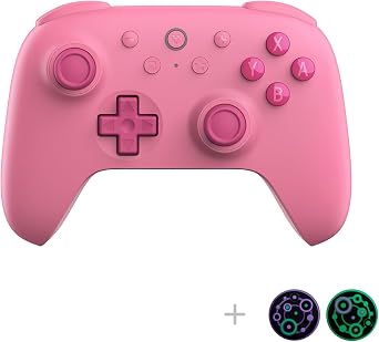 8Bitdo Ultimate 2C Hall Effect Joysticks Bluetooth Controller with Remappable L4/R4 Bumpers, 6-axis Motion Control, Rumble Vibration and Turbo Function for Switch Pink