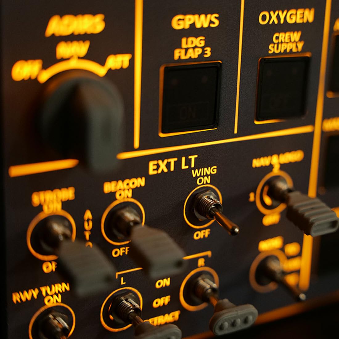 A106 V2.0 A32X Light OVHD Overhead Panel per MSFS 2020/2024 (retroilluminazione + alloggiamento in metallo + interruttore tattile versione) - Windows Flight SIM Home Cockpit