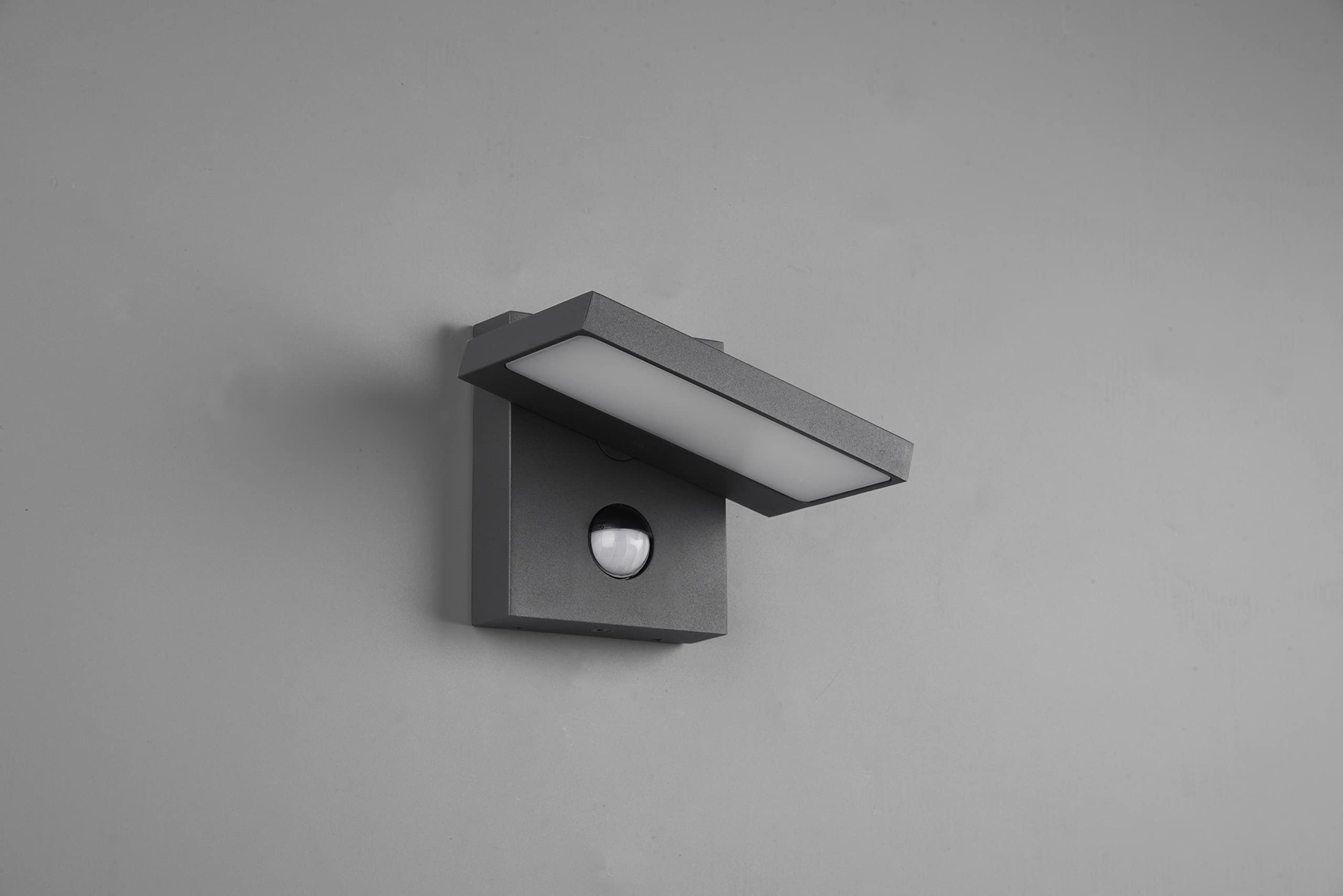 Trio Leuchten LED Außen Wandleuchte Horton 226360142, Aluminium Druckguss Anthrazit, inkl. 8 Watt LED, inkl. Bewegungssensor
