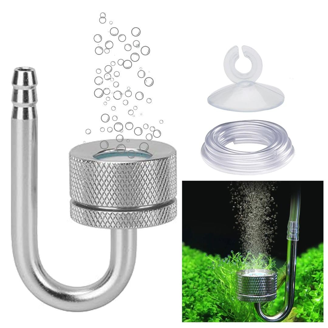 VAYINATO Petzlifeworld Mufan Stainless Steel Short Co2 Diffuser With Holding Sucker Free 2 Meter Transparent Co2 Tube (B09GY2KRV6) Amazon Price History, Amazon Price Tracker