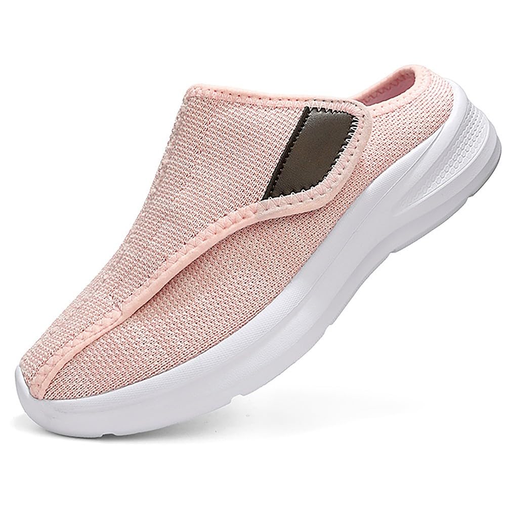 Diabetiker Hausschuhe Damen Herren Weit Klettverschluss | Slip-On,orthopädische,Leichte,atmungsaktiv,rutschfest,Verbandschuhe,Bequeme Pantoffeln,für Senioren