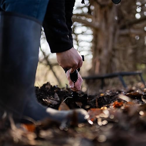 Miniatura 4 de Schrade Delta Class Pay Dirt Shovel 1 lbs with Folding Capabilities, Durable 3Cr Steel, Black Oxide Finish for Outdoor Exploring, Hiking